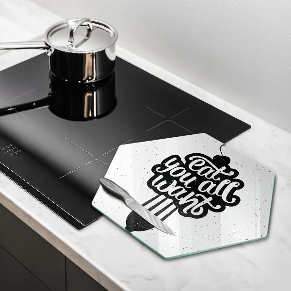 Deska kuchenna Napis Eat you all want