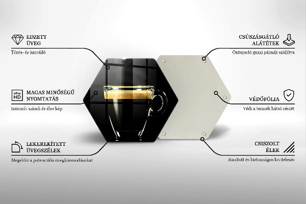 Deska kuchenna Szklanka czarnej kawy