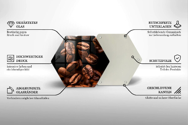 Deska kuchenna Brązowe ziarna kawy