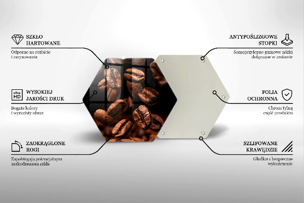 Deska kuchenna Brązowe ziarna kawy