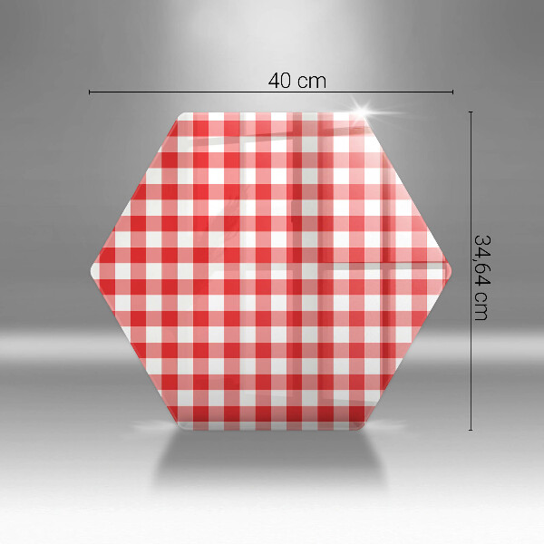 Deska kuchenna Czerwono biała krata