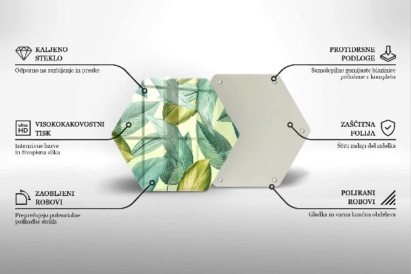Deska kuchenna Zielone tropikalne liście