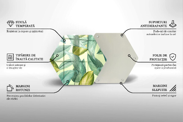 Deska kuchenna Zielone tropikalne liście
