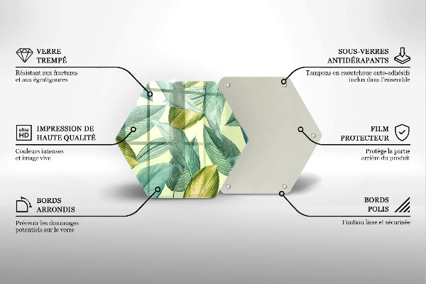 Deska kuchenna Zielone tropikalne liście