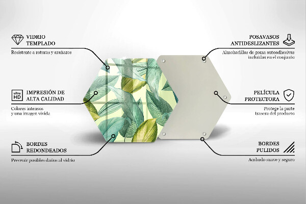 Deska kuchenna Zielone tropikalne liście