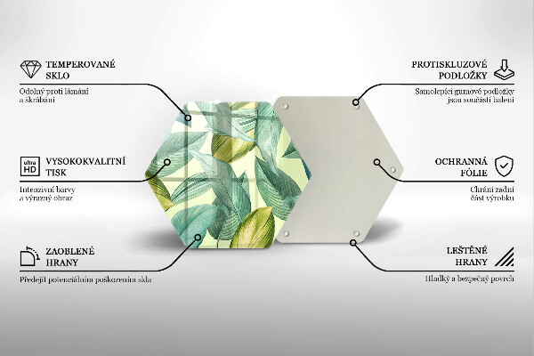 Deska kuchenna Zielone tropikalne liście