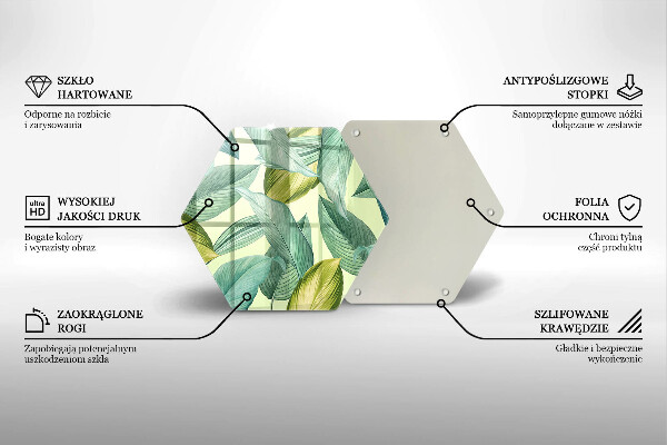 Deska kuchenna Zielone tropikalne liście