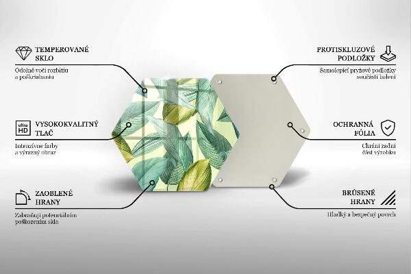 Deska kuchenna Zielone tropikalne liście