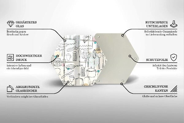 Deska szklana kuchenna Akcesoria kuchenne