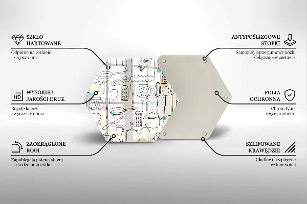 Deska szklana kuchenna Akcesoria kuchenne