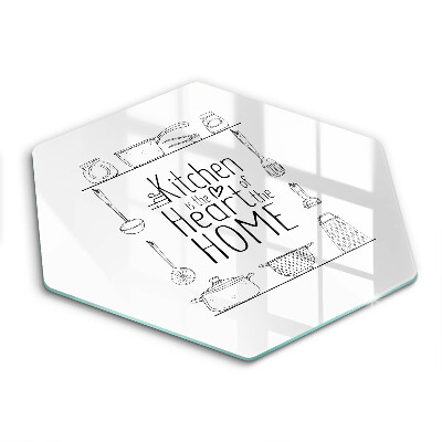 Deska szklana kuchenna Napis, sentencja