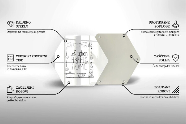 Deska szklana kuchenna Napis, sentencja