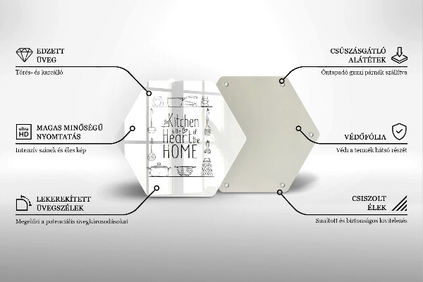 Deska szklana kuchenna Napis, sentencja