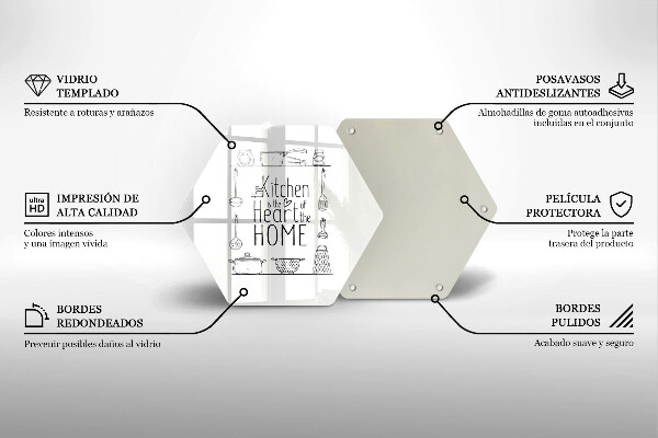 Deska szklana kuchenna Napis, sentencja