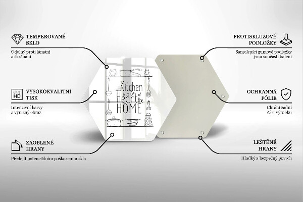 Deska szklana kuchenna Napis, sentencja