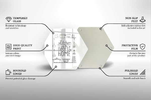 Deska szklana kuchenna Napis, sentencja