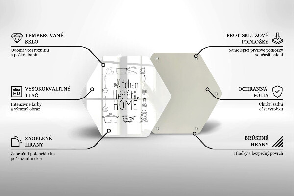Deska szklana kuchenna Napis, sentencja