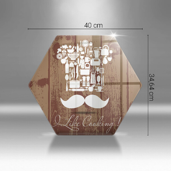 Deska szklana kuchenna Napis I like cooking