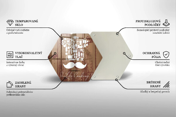 Deska szklana kuchenna Napis I like cooking