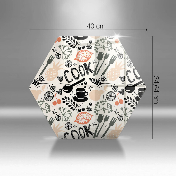 Deska szklana kuchenna Rysunkowy motyw kuchenny