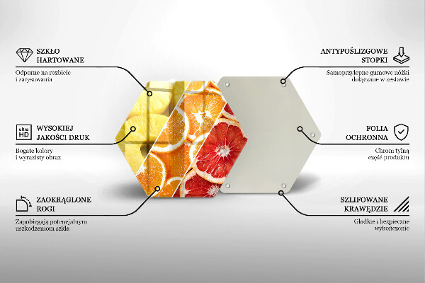 Deska szklana kuchenna Kolorowe owoce