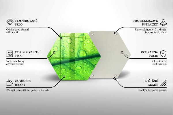 Deska szklana kuchenna Zbliżenie liścia