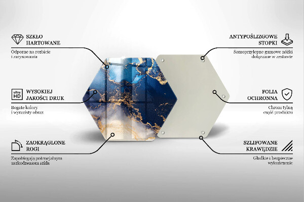 Deska szklana kuchenna Marmurowa abstrakcja
