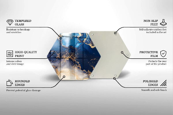 Deska szklana kuchenna Marmurowa abstrakcja