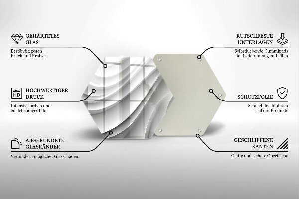 Deska szklana kuchenna Linie geometryczne