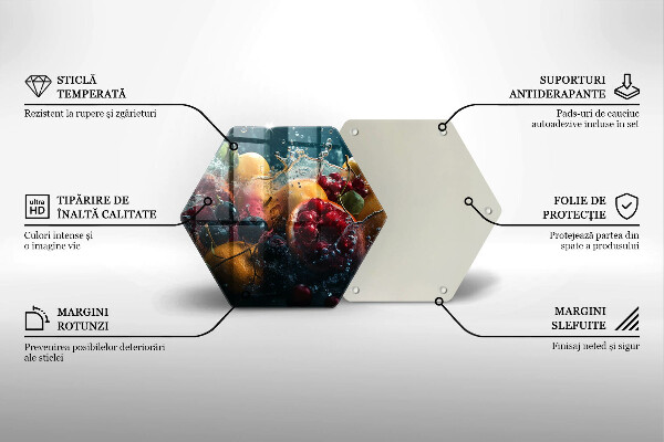 Deska szklana kuchenna Owoce w wodzie