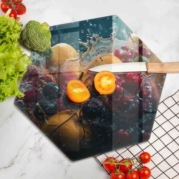 Deska szklana kuchenna Owoce w wodzie