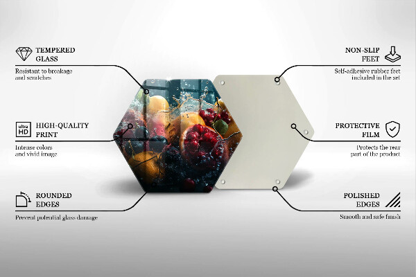 Deska szklana kuchenna Owoce w wodzie