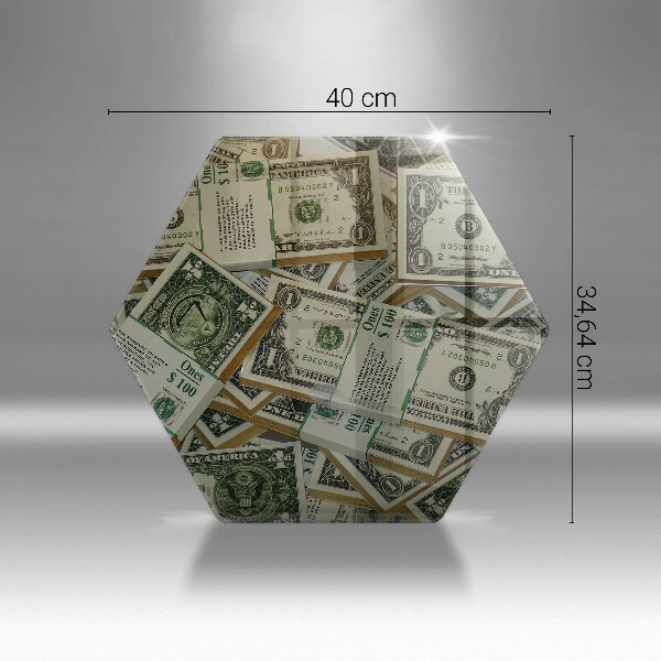 Deska szklana kuchenna Pieniądze dolary