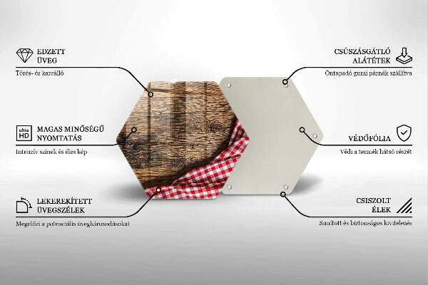 Deska szklana kuchenna Drewniany stół