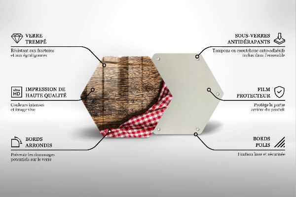 Deska szklana kuchenna Drewniany stół