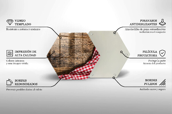 Deska szklana kuchenna Drewniany stół