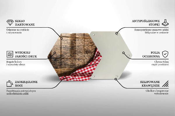 Deska szklana kuchenna Drewniany stół