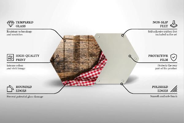 Deska szklana kuchenna Drewniany stół