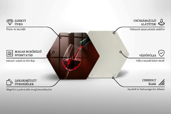 Deska szklana kuchenna Kieliszek wina