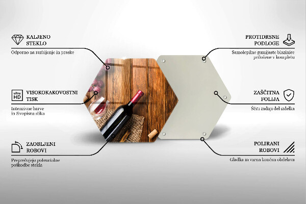 Deska szklana kuchenna Butelka czerwonego wina