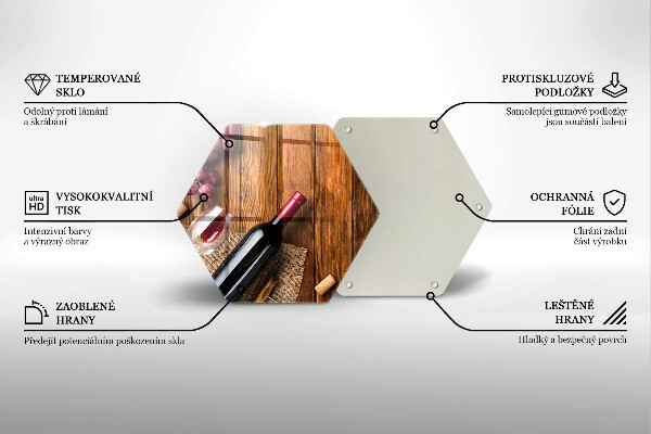 Deska szklana kuchenna Butelka czerwonego wina