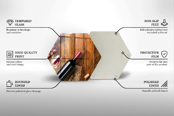 Deska szklana kuchenna Butelka czerwonego wina