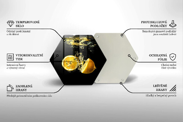 Deska szklana do kuchni Soczyste owoce cytryny