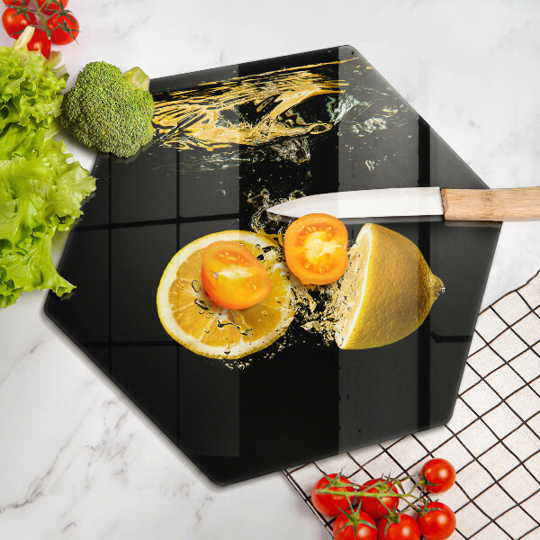 Deska szklana do kuchni Soczyste owoce cytryny