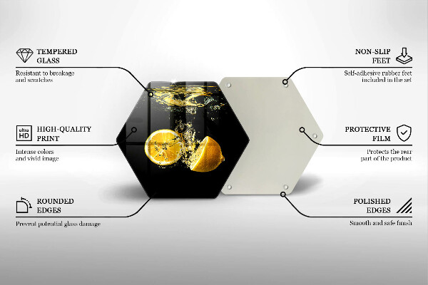 Deska szklana do kuchni Soczyste owoce cytryny