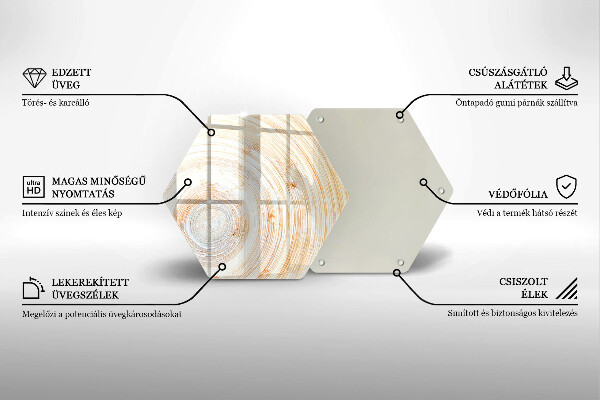 Deska szklana kuchenna Tekstura drewna