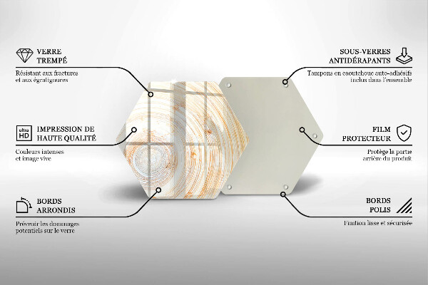 Deska szklana kuchenna Tekstura drewna