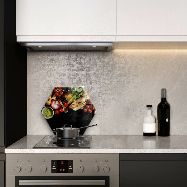 Deska szklana kuchenna Włoskie składniki i przyprawy