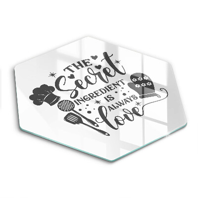 Deska szklana kuchenna Napis, sentencja