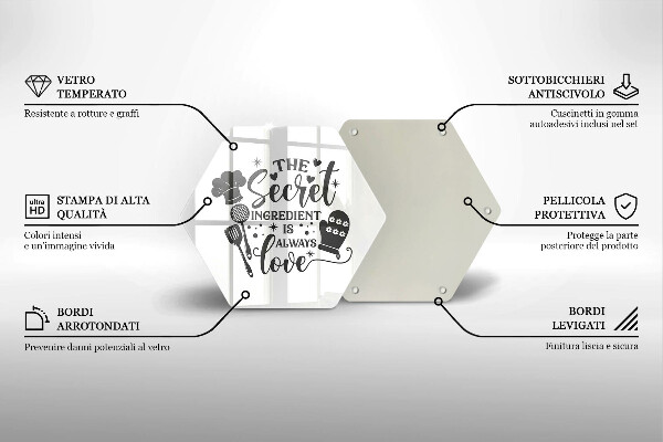 Deska szklana kuchenna Napis, sentencja